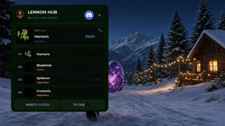 Lennon Hub best egg and top four target interface